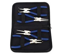 Small Circlip Pliers, 4PCS Professional 7 Internal External Straight Bent Circlip Snap Ring Pliers Set, Pince Circlips for Ring Remover Retaining