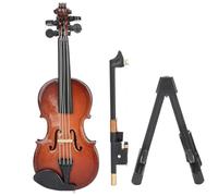 Small Classical Violin Wood Model Handcrafted Collectible With Display Stand Suitable For Home And Office Decorating Display Shelf Violin Accessory