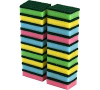 Small Cleaning Absorbant Coloured Foam Sponge Scourers 20PK