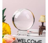Small Clear Crystal Ball 60mm/2.3 inch for Fortune Teller Accessories,Halloween Decor,Magic,Feng Shui,Witchcraft,Scrying,Decorative Ball,Lensball Photography,Quartz Crystal Sphere Prop Glass Orb