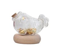 Small Clear Glass Money Box | Fish Shaped Money Box Cute Saving Pot for and Family