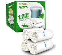 Small Clear Trash Bags FORID 1.2 Gallon Tiny Garbage Bags 220 Count Wastebasket Bin Liners for Bathroom Bedroom Office Garbage Can 5 Liters