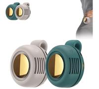 Small Clip Fan, Portable Silent Mini Bladeless Clip Fan,3 Speeds Clip-on Fans For Shirt, Mini Whirlwind Fans For Waist Clips (White+Green)