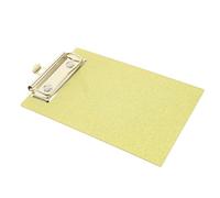 Small Clipboard A5 Acrylic Writing Board Clip Holder Glitter Yellow