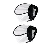 Small Cloth Photo Lampshade round White Diffuser 2pcs