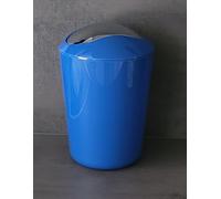 Small Cloud Glossy Royal Blue Waste Bin Trash Can 3 Liters with Flip Lid