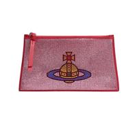 Embellished Leather Clutch - female - Vivienne Westwood - Clutches - Pink - ONE SIZE - Bags ONE SIZE