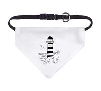 Small 'Coastal Lighthouse Scene' Dog/Cat/Pet Bandana (PD00062637)