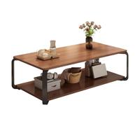 Small Coffee Table with Storage for Living Room,Rectangle Wood Modern,2 Tier Modern Center Tables,Wooden Tables Room,Apartment,140cm