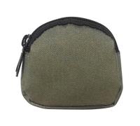 Small Coin Purchase Keychain, Round Tactical Pouch Military Gear Mini Molle Key Wallet Holder Men Coin Purses Zipper Small Outdoor Pocket for Camping Hunting (Army Green)