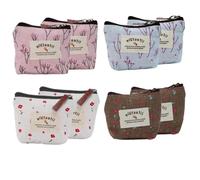 Small Coin Purse,8 Pack Unisex Small Coin Purse Cute Vintage Mini Coin Purse with Zip Women Wallet Pouch Mini Purse Holder for Women Girls Children for Storing Coin Credit Card ID Card Keys Lipstick