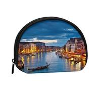 Small Coin Purse,Beautiful Grand Canal Landscape Printed Small Change Purse with Zipper Lightweight Mini Coin Pouch for Coins Keys Earbuds Everyday Carry