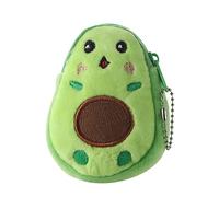 Small Coin Purse,Cute Avocado Plush Purses,Key Case Bag,Mini Money Pouch,Coin Pouch with Keychain,Kawaii Cash Bag(Green)