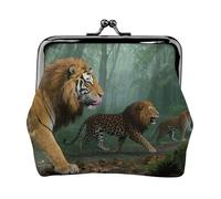 Small Coin Purse For Women Girl Lightweight Pu Change Purse Wallets Cute Mini Coin Pouch Big Cats Tiny Coin Wallet Key Holder With Kiss Clasp