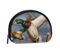 Small Coin Purse,Mallard Duck Printed Small Change Purse with Zipper Lightweight Mini Coin Pouch for Coins Keys Earbuds Everyday Carry