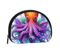 Small Coin Purse Personalized Women Wallet Coin Pouch Colorful Octopus Outdoor Shopping Coins Wallet Change Storage Bag For Women Gifts