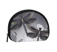 Small Coin Purse Personalized Women Wallet Coin Pouch Outdoor Shopping Coins Wallet Dragonflies Grey Change Storage Bag For Women Gifts