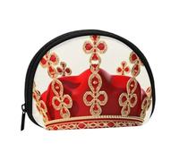 Small Coin Purse Personalized Women Wallet Coin Pouch Outdoor Shopping Coins Wallet Red Crown Change Storage Bag For Women Gifts