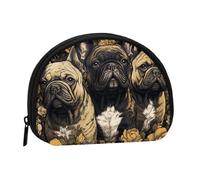 Small Coin Purse Personalized Women Wallet Coin Pouch Outdoor Shopping Coins Wallet Three French Bulldogs Change Storage Bag For Women Gifts