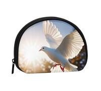 Small Coin Purse Personalized Women Wallet Coin Pouch White Dove Flying In The Sun Outdoor Shopping Coins Wallet Change Storage Bag For Women Gifts