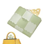 Small Coin Purse Small Coin Purse Zipper Change Holder - Fashion Coin Purse Coin Pouch Travel Credit Card Pouch for Coins Keys, Green, Se référer au descriptif, Refer to description