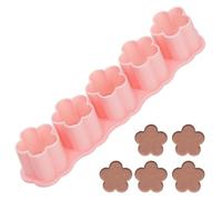 Small Cookie Cutter, Plastic Mini Cracker Cutters Tiny Biscuit Cutters Stamp for Baking Chocolate Polymer Clay Including 5pcs Cavities (Flower Shape)