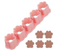 Small Cookie Cutter, Plastic Mini Cracker Cutters Tiny Biscuit Cutters Stamp for Baking Chocolate Polymer Clay Including 5pcs Cavities (Dog Paw Shape)