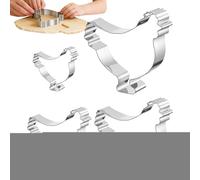Small Cookie Cutter | Stainless Steel Baking Supplies | Cartoon Shaped Animals Biscuits Mold | for Cutting Holiday Spring Christmas Party Celebration Kitchen Pastry Fondant Cake