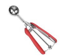 Small Cookie Scoop 1 Tbsp, Cookie Dough Scoop, 1 Tablespoon Cookie Scoops For Baking, Red Handle, Spring-Loaded, 18/8 Stainless Steel, Comfortable Grip
