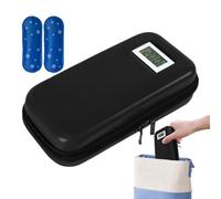 Small Cooler Travel Box - Cool Medicine Box with Ice Packs | Cooler Storage Case for Medicine | Adjustable Cold Studies with Temperature Display for a Chips