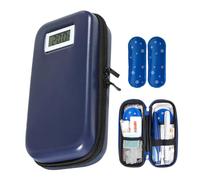 Small Cooler Travel Box - Cool Medicine Box with Ice Packs | Cooler Storage Case for Medicine | Adjustable Cold Studies with Temperature Display for a Chips