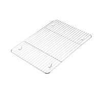 Small Cooling Rack with Legs, Square Baking Rack Stainless Steel Cooking Grate Carbon Baking Net for Cooking Baking Roasting Grilling Drying (Parrilla línea 40 * 30cm 304#)