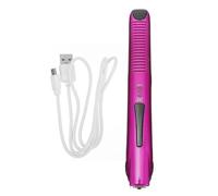 Small cordless hair straightener and rechargeable battery-operated curler