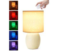 Small Cordless Table Lamp with Remote for Restaurant Dining, Rechargeable Battery Operated Lamp with Timer & Dimmer Multicolor Ceramic Light for Bedroom Living Room Office End Side Table Bedside Beige