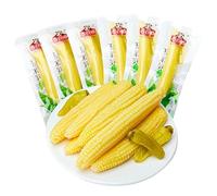 Small Corn bamboo shoots,Small young corn,24g/bag,hot and Spicy fresh crispy bamboo shoot,crunchy tender corn,vegetarian grain snack,Spicy strips Latiao,Chinese snack gift pack (Lemon flavor,30bag)