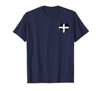 Small Cornwall Flag on St Piran's Day for Cornish Pride T-Shirt