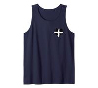 Small Cornwall Flag on St Piran's Day for Cornish Pride Tank Top