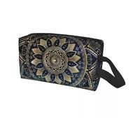 Small Cosmetic Bag Custom Travel Om Mandala Toiletry Bag Buddhism Aum Yoga Meditation Cosmetic Makeup Organizer Beauty Storage Dopp Kit Box(Color 06)