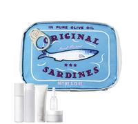 Small Cosmetic Bag - Easily Carry, Cosmetic Pouch, Travel Makeup Pouch | Funny Canned Sardine Design Aesthetic Storage Bag for Skincare, Eye Shadow, Shampoo