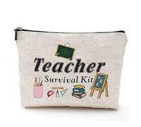 Small Cosmetic Bag Teacher Travel Survival Kit, Appreciation Present, Graduation Present for Teachers, Waterproof Makeup Bag, High School Makeup Bags(Color 03)