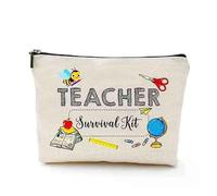 Small Cosmetic Bag Teacher Travel Survival Kit, Appreciation Present, Graduation Present for Teachers, Waterproof Makeup Bag, High School Makeup Bags(Color 05)