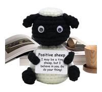 Small Crochet Animals - Emotional Stuffed Animals Crochet Sheep | Cute Home Decor for Bedroom Living Room Window Bookshelves Desk Office Kids Adults Students Coworkers