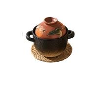 Small Crock Pot Claypot Home Casserole Dish Ceramic Cookware Kitchen Stew Pots For Cooking Heat Resisting Clay For For Braising(800ml Brown02)