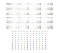 Small Cross Stickers - Pack of 1200 Self-Adhesive Silver Foil Decoration - Easter Cross Face Stickers - for Mobile Phones Cars Winter School Study Christmas Holidays Birthday Parties