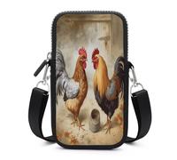 Small Crossbody Bag for Women Mini Cell Phone Purse with Strap Lightweight Cell Phone Bag Cute Cross Body Purse Chicken And Rooster Print Crossbody Wallet Crossbody Purse Travel Wallet