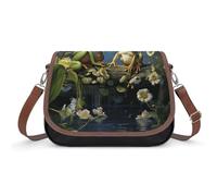 Small Crossbody Bag for Women Shoulder Handbag Lightweight Waterproof Crossbody Travel Purse Frogs Sing on The Branches Casual Mini Purse with Adjustable Strap