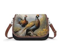 Small Crossbody Bag for Women Shoulder Handbag Lightweight Waterproof Crossbody Travel Purse Pheasants Animals Casual Mini Purse with Adjustable Strap