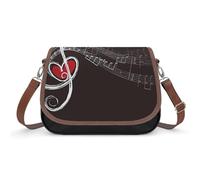Small Crossbody Bag for Women Shoulder Handbag Lightweight Waterproof Crossbody Travel Purse Treble Love And Music Casual Mini Purse with Adjustable Strap