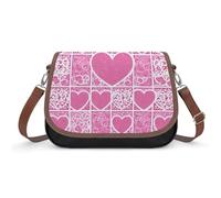 Small Crossbody Bag for Women Shoulder Handbag Lightweight Waterproof Crossbody Travel Purse White Love Heart Casual Mini Purse with Adjustable Strap