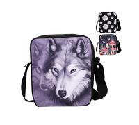 Small Crossbody Bag Multifunction Messenger Purse, Cell Phone Shoulder Handbag Animals Phone Pouch Purse With Card Holder Slots for Smartphone Keys Coins Cards